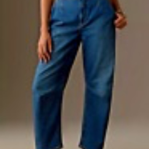 Pilcro Anthropologie The Leni Mid-RIse Tapered Barrel Jeans Size 27 - Picture 2 of 9